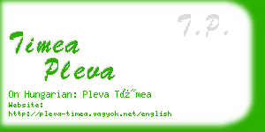 timea pleva business card